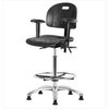 Spectrum® Industrial Polyurethane Chair Chrome - High Bench Height 24