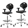 Spectrum® Basic Industrial Polyurethane Chair Chrome - High Bench Height 24