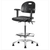Spectrum® Clean Room Industrial Polyurethane Chair Chrome - High Bench Height 24