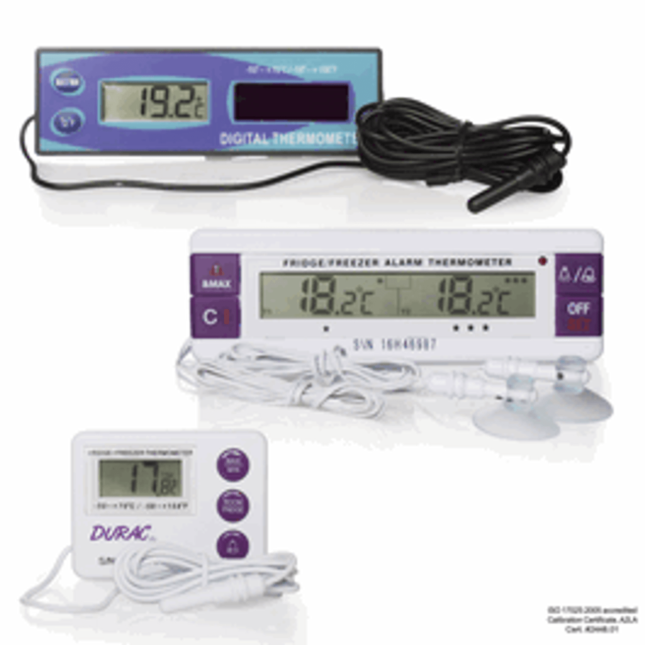 Traceable Calibrated Fridge/Freezer Digital Thermometer; 5 mL