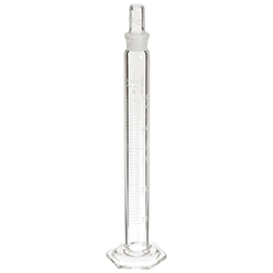 Corning® PYREX® Serialized / Certified, Class A, Single Metric Scale Cylinders with TS Stoppers