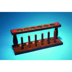 United Scientific 6-Place Wooden Test Tube Rack