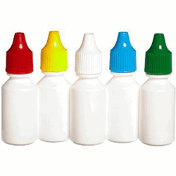 Thermo Scientific Nalgene* LDPE White Dropping Bottles with Assorted Color Caps - Each