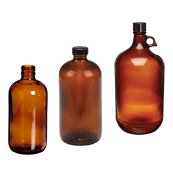 Wheaton* Amber Safety Coated Bottles