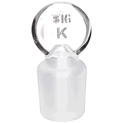 Kimble® KONTES® Solid Glass Flask Length Standard Taper Pennyhead Stoppers