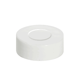 Wheaton* Microlink Caps, White, Open-top