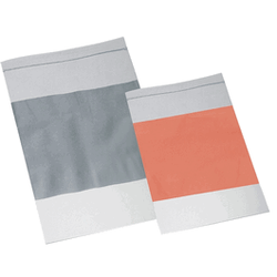 Qorpak® 2 mil. LDPE Clear Zip Bags with Write-On Block