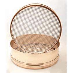 Brass Frame Sieves with Stainless Steel Mesh, 12 inch diameter, 1-5/8 in. Depth