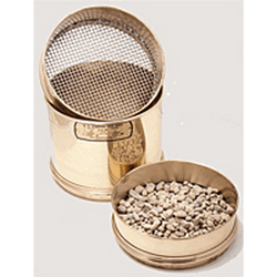 8 in Diameter Brass Frame Sieves with Stainless Steel Mesh, 1 in. Depth