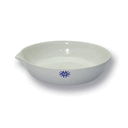 Porcelain Evaporating Dishes, Flat Form