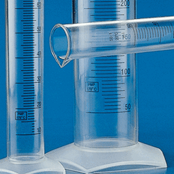 Globe Scientific* Graduated Cylinder, PMP, Blue Printed Graduations, Class B