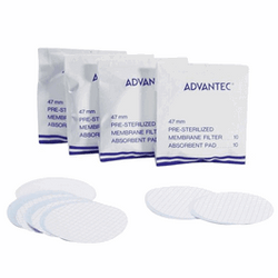 Advantec* Sterile 0.45 µm Mixed Cellulose Esters (MCE) Membrane Filters with Pads