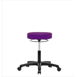 Spectrum® Vinyl Stool without Back - Desk Height 18 to 23 in., Casters