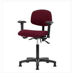 Spectrum® Fabric Chair - Medium Bench Height 22 to 29 in., No SEacht Tilt, Adjustable Arms, Glides, No Foot Ring