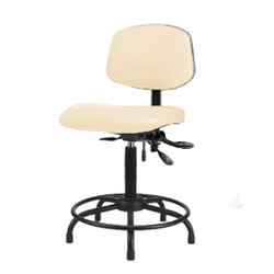 Spectrum® Vinyl Chair Round Tube Base - Medium Bench Height 22 to 29 in., SEacht Tilt, No Arms, Glides