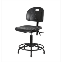 Spectrum® Industrial Polyurethane Chair Round Tube Base - Medium Bench Height 22 to 30 in., No Arms, Glides