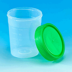 Globe Scientific® 4 oz Specimen Containers with 1/4 Turn Screw Cap