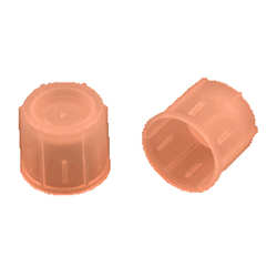 Globe Scientific Dual Position Snap Cap for 12 mm Plastic Culture Tubes, Amber, PP, Non-Sterile