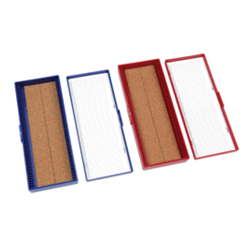 Heathrow Scientific® 50-Place Cork Lined Slide Boxes
