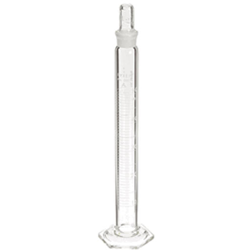 Corning® PYREX® Serialized / Certified, Class A, Single Metric Scale Cylinders with TS Stoppers