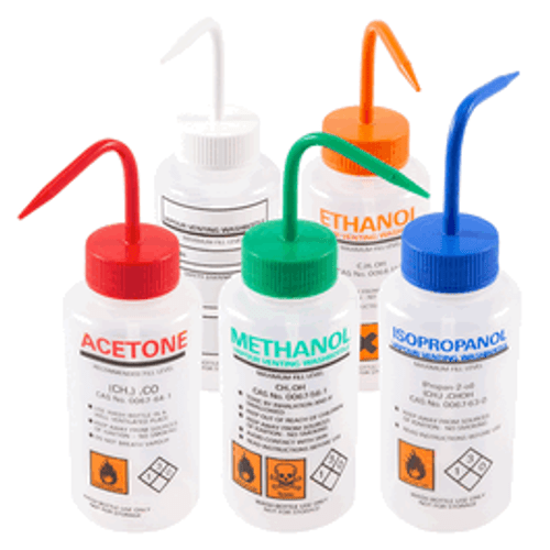 Dynalon® Azlon Solvent Venting Wash Bottles - Each