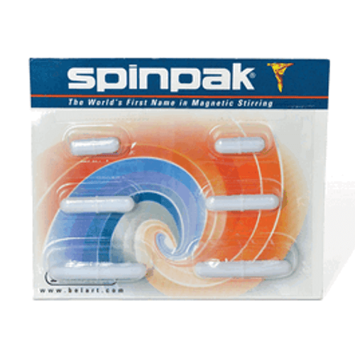 Bel-Art Scienceware Spinpak PTFE Octagon Magnetic Stirring Bar Assortment (Pack of 6)