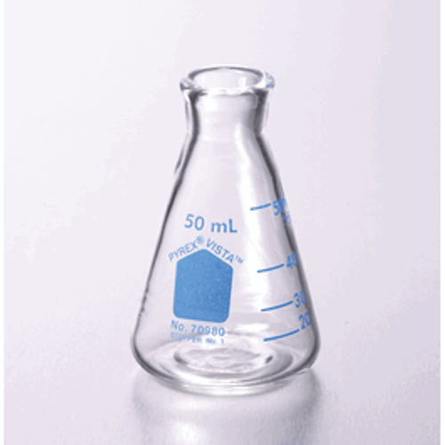 Corning® PYREX® VISTA* Narrow-Mouth Erlenmeyer Flasks with BEachded Rim