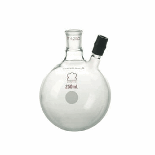 Kontes* Distilling, Round Bottom,  Center Neck with Side  Tubulation, Heavy Wall - Each