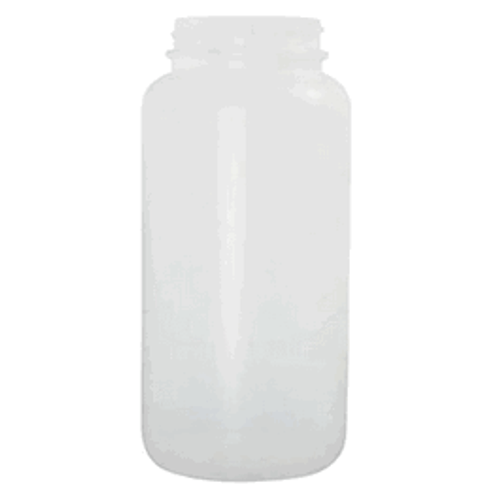 Qorpak® Natural HDPE Wide Mouth Round Bottles, Bottles Only