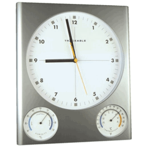 Traceable® Clock/Thermometer/Humidity - Each