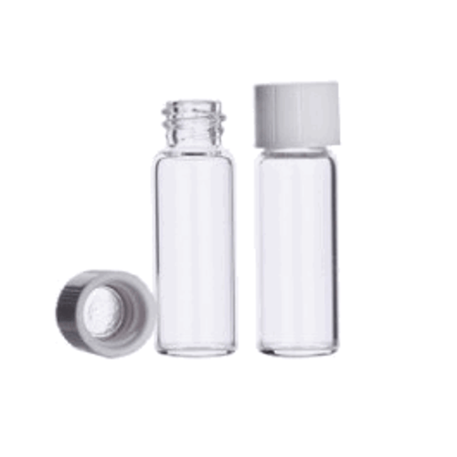 Wheaton* Sample Vials in Lab File* with Metal Foil/Pulp Lined Caps Attached - Each