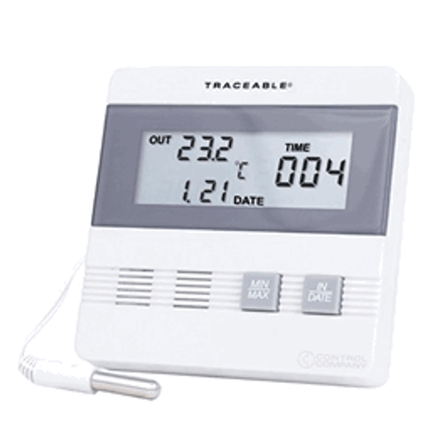 Traceable® Thermometer with Time/Date Max./Min. Memory - Each