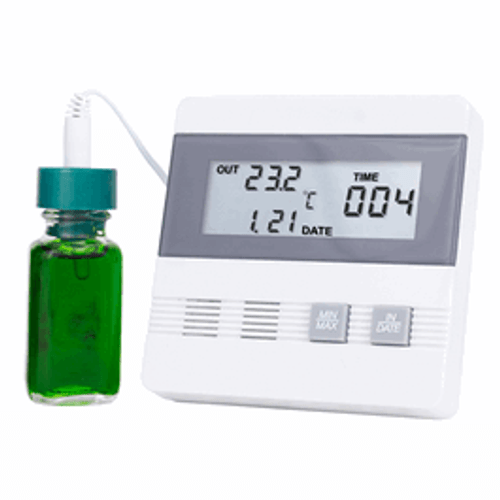 Traceable® Thermometer with Time/Date Max/Min Memory , Bottle Probe - Each