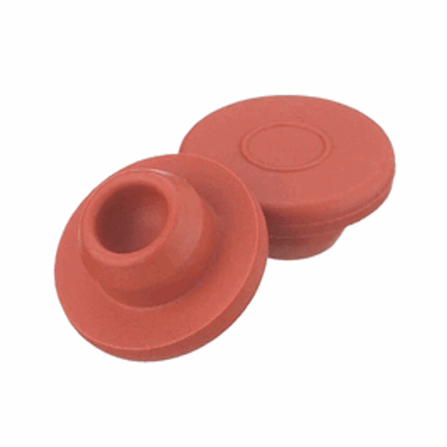 Wheaton* Red Rubber Snap-On Stoppers