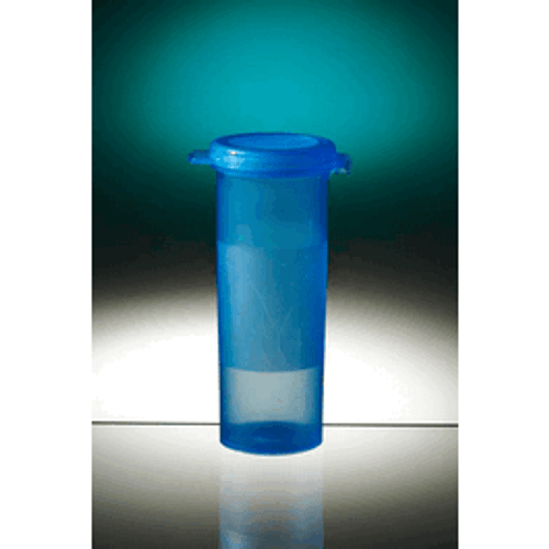 Corning* Gosselin* Sterile Straight Container with Hinged Cap, Blue - Each