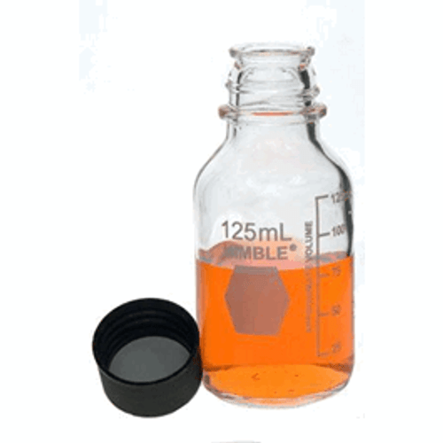 Kimble-Chase* Polypropylene Storage/Media Bottles with Attached Closures