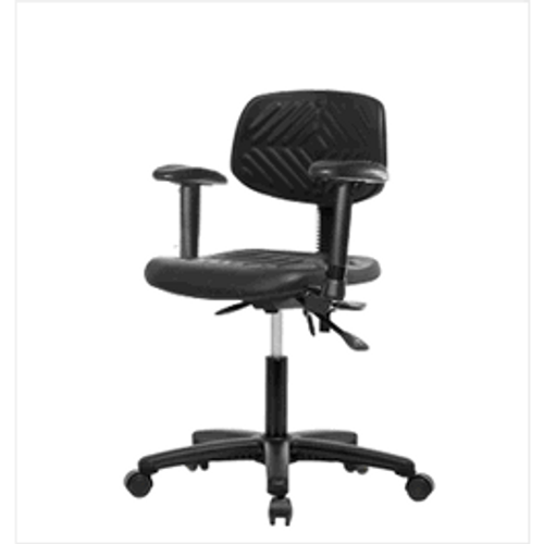 Spectrum® Polyurethane Chair - Desk Height 17 to 22 in., Adjustable Arms, Casters