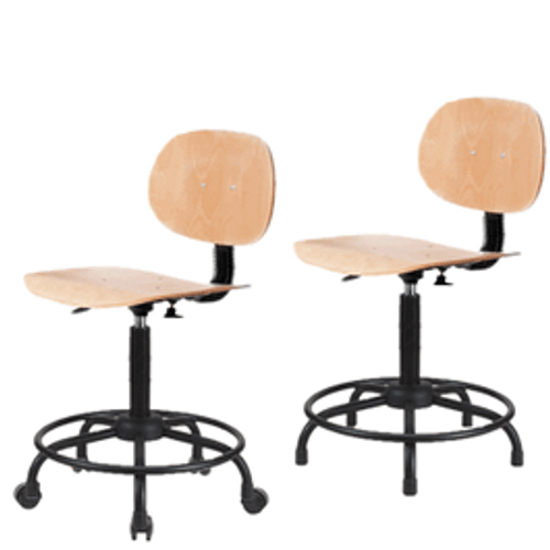 Spectrum® Wood Chair - Round Tube Base, Medium Bench Height 21 to 28