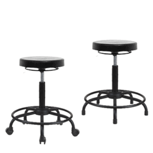 Spectrum® Polyurethane Stool Round Tube Base - Medium Bench Height 18 to 26 in.