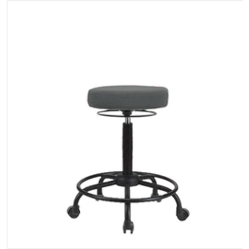 Spectrum® Fabric Stool without Back Round Tube Base - High Bench Height 24