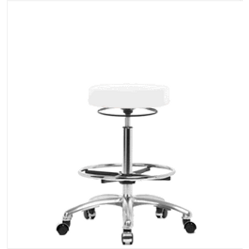 Spectrum® Vinyl Stool Chrome without Back - High Bench Height 24