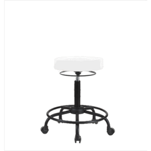 Spectrum® Vinyl Stool without Back, Round Tube Base - Medium Bench Height 20