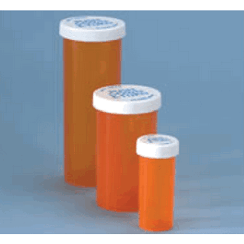 Amber Plastic Prescription Vials with Tight Snap Cap