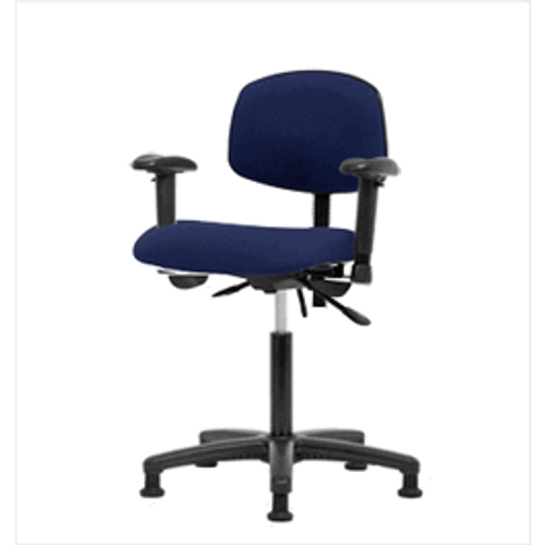 Spectrum® Fabric Chair - Medium Bench Height 22 to 29 in., SEacht Tilt, Adjustable Arms, Glides, No Foot Ring
