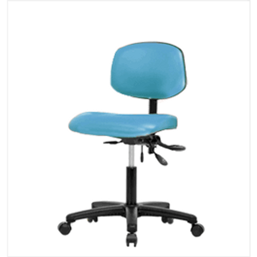 Spectrum® Vinyl Chair - Desk Height 18 to 23 in., SEacht Tilt, No Arms, Casters