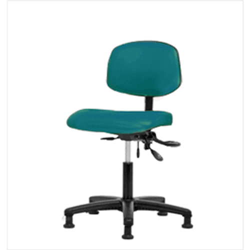 Spectrum® Vinyl Chair - Desk Height 18 to 23 in., SEacht Tilt, No Arms, Glides