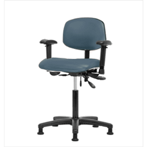 Spectrum® Vinyl Chair - Medium Bench Height 22 to 29 in., SEacht Tilt, Adjustable Arms, Glides, No Foot Ring