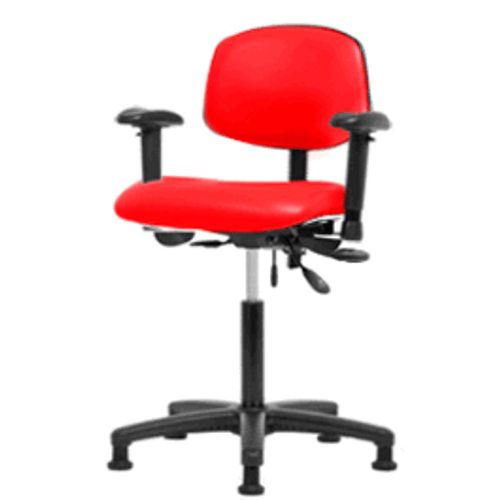 Spectrum® Vinyl Chair - Medium Bench Height 22 to 29 in., No SEacht Tilt, Adjustable Arms, Glides, No Foot Ring