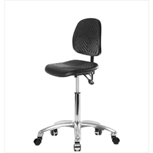 Spectrum® Polyurethane Chair Chrome with Medium Back - Medium Bench Height, No Arms, Casters, No Foot Ring