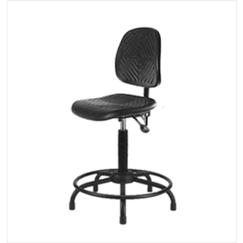 Spectrum® Polyurethane Chair Round Tube Base with Medium Back- Medium Bench Height 22 to 29 in., No Arms, Glides